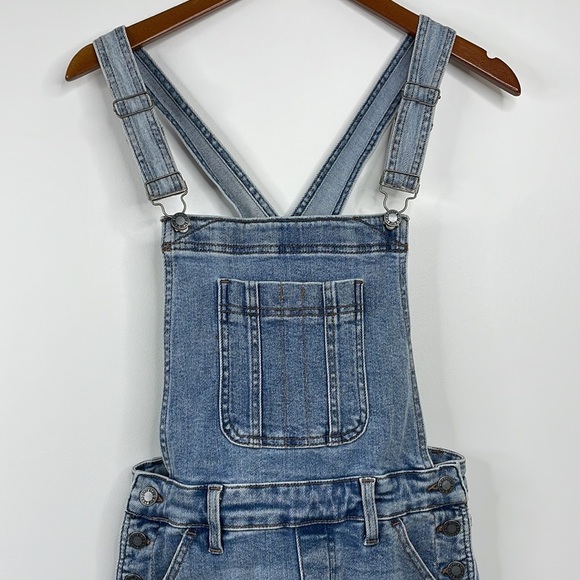 Judy Blue Distressed Hem Denim Overall Shorts JB150077 Small - Picture 3 of 12